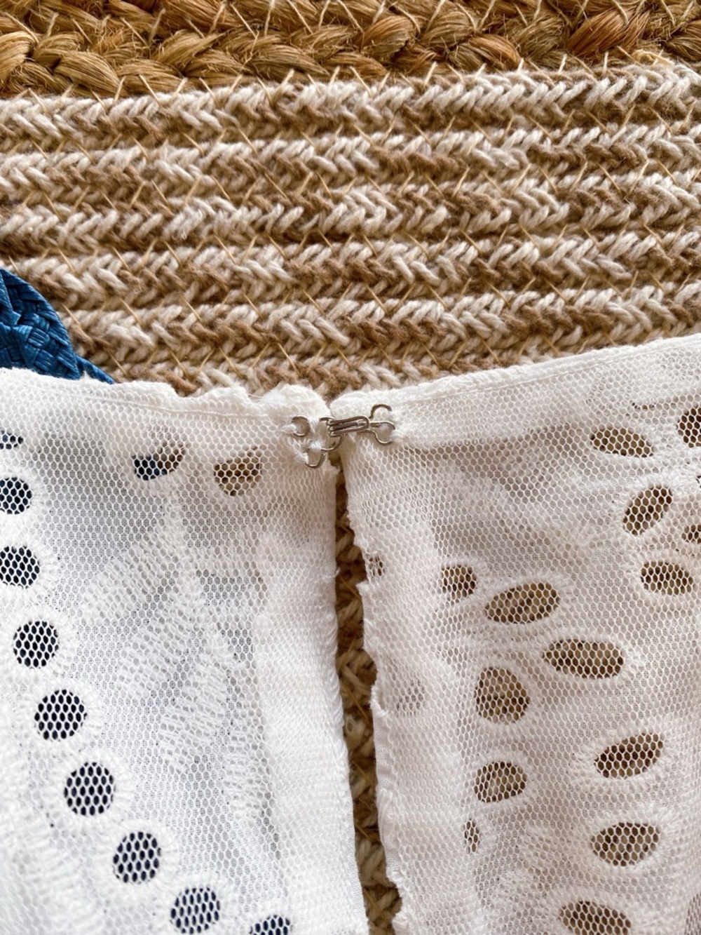 BCBGMaxAzria White Eyelet Puff Sleeve Cut Out Tiered Mini Dress! 🐚 - Picture 15 of 17